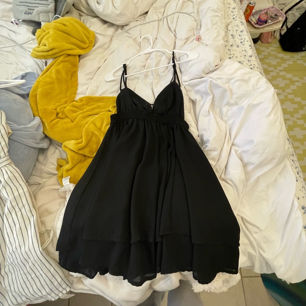 Hana Mori black dress